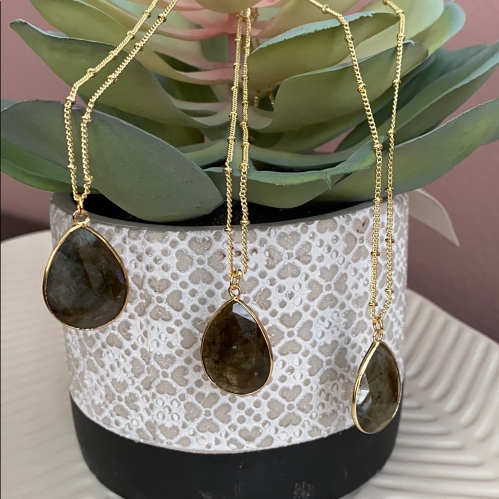 Labradorite Nebula 14K GP Necklace